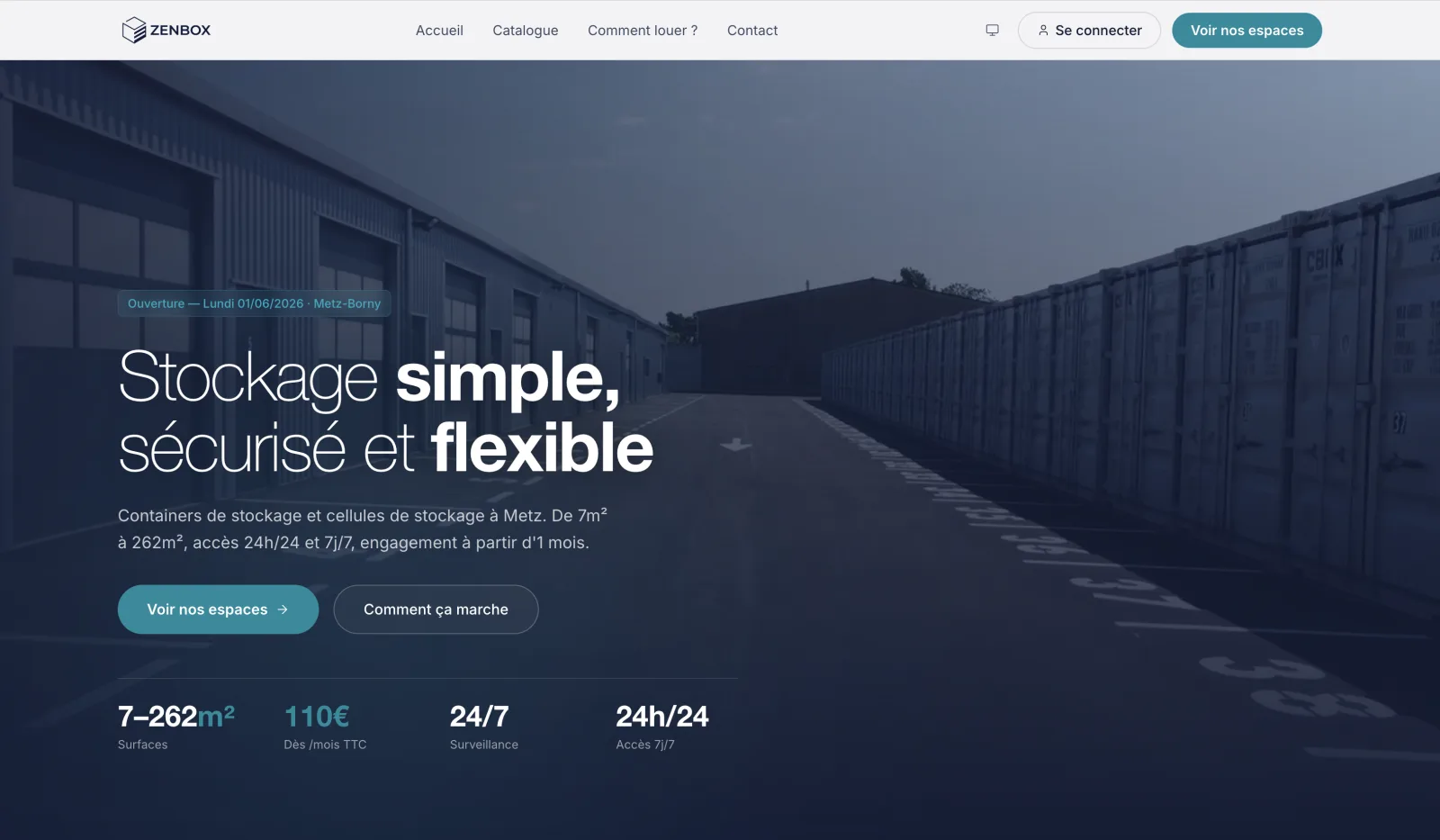 Zenbox — tableau de bord production